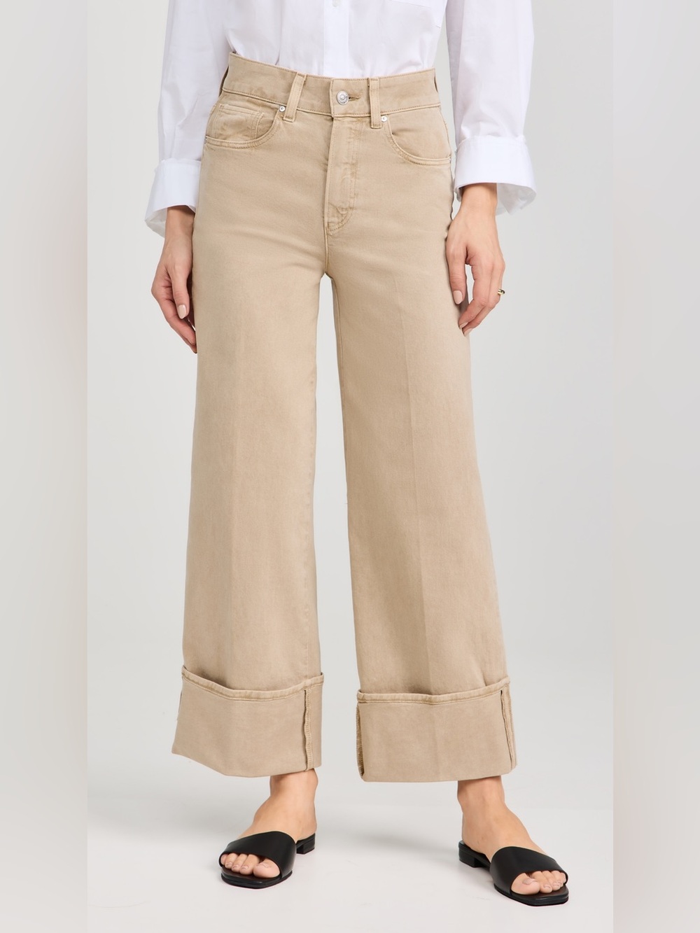 Paige Sasha Ankle Wide-Leg Cuffed Women's Jeans